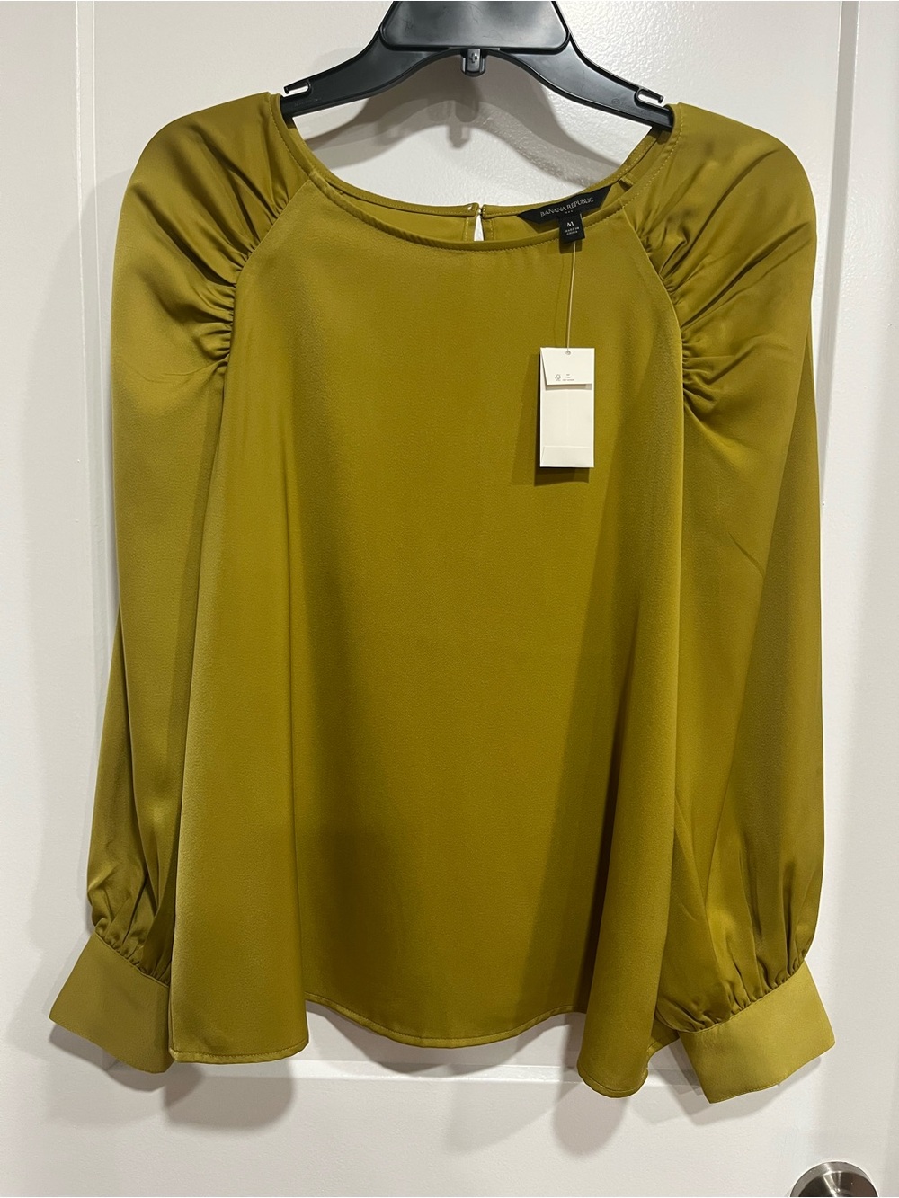 Banana Republic Chartreuse Long Sleeve Blouse